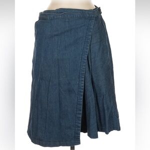 Prairie Underground Denim Draped Wrap  Warsaw Skirt - M